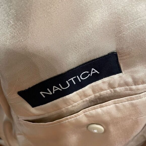 Vintage Nautica Blazer Mens 43L Lambswool Two Button Sportcoat - Picture 8 of 10